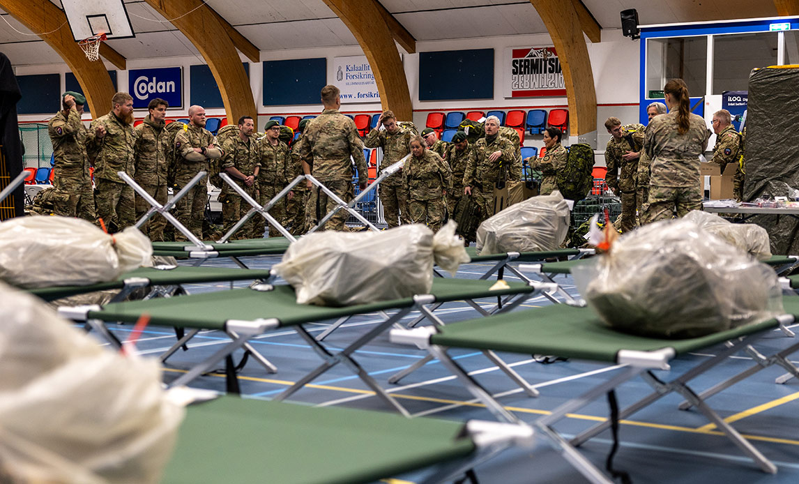 Indlogering i Godthåbshallen