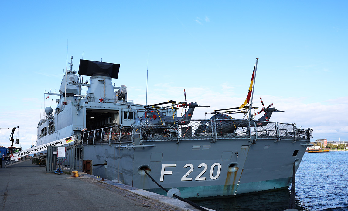 Den tyske fregat Hamburg i København