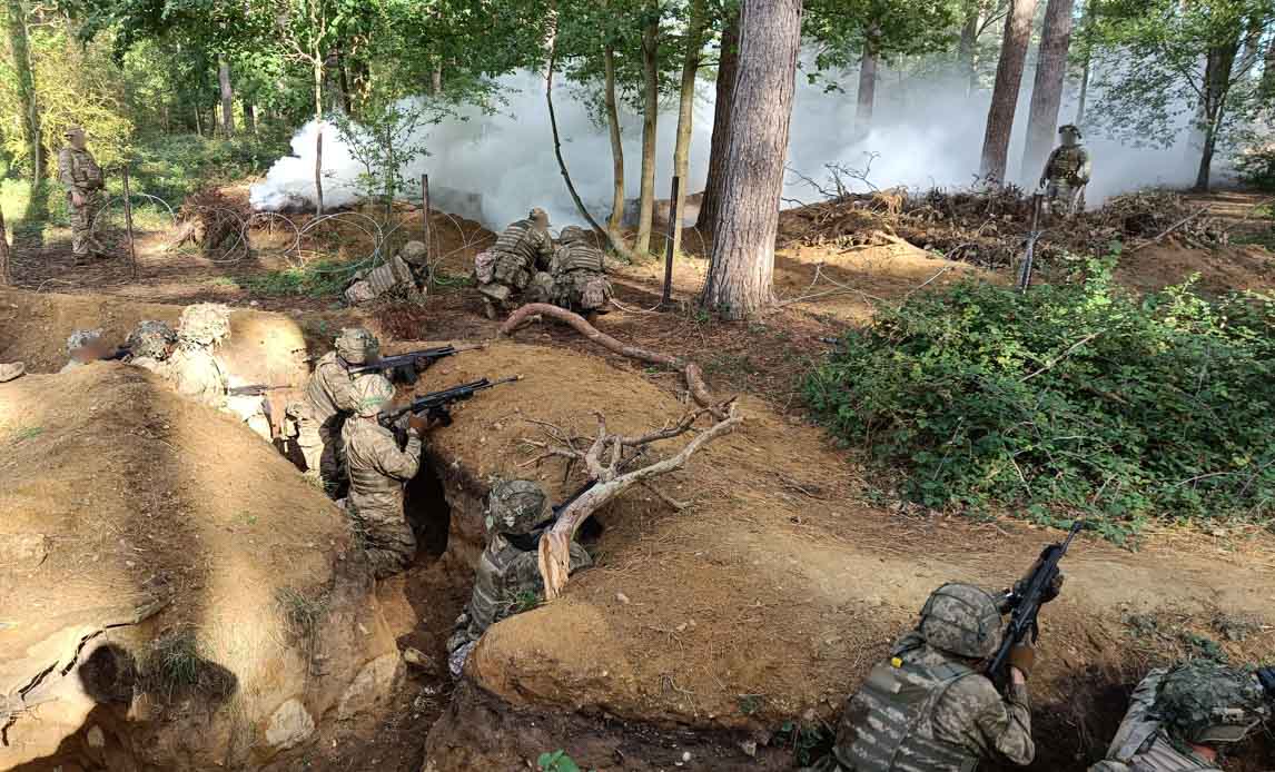 Træning af ukrainske rekrutter i Storbritannien