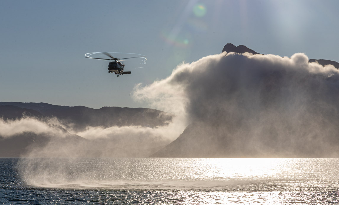 Seahawk-helikopter i Grønland