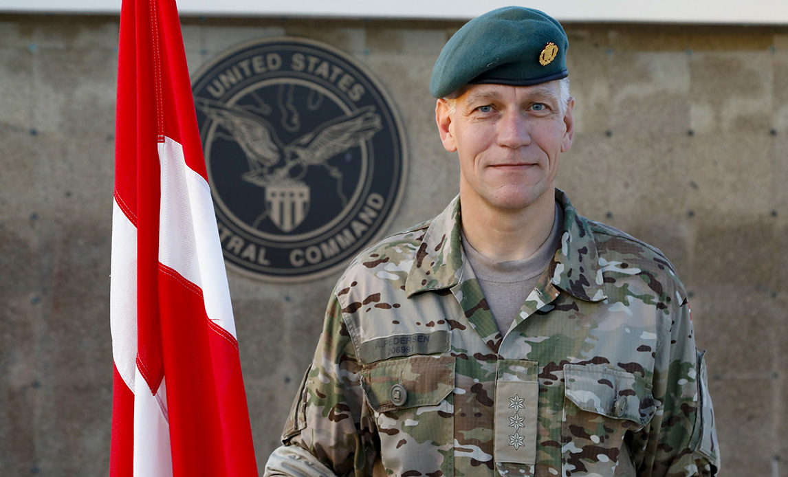 Flagdag ved US Central Command i Tampa, Florida.