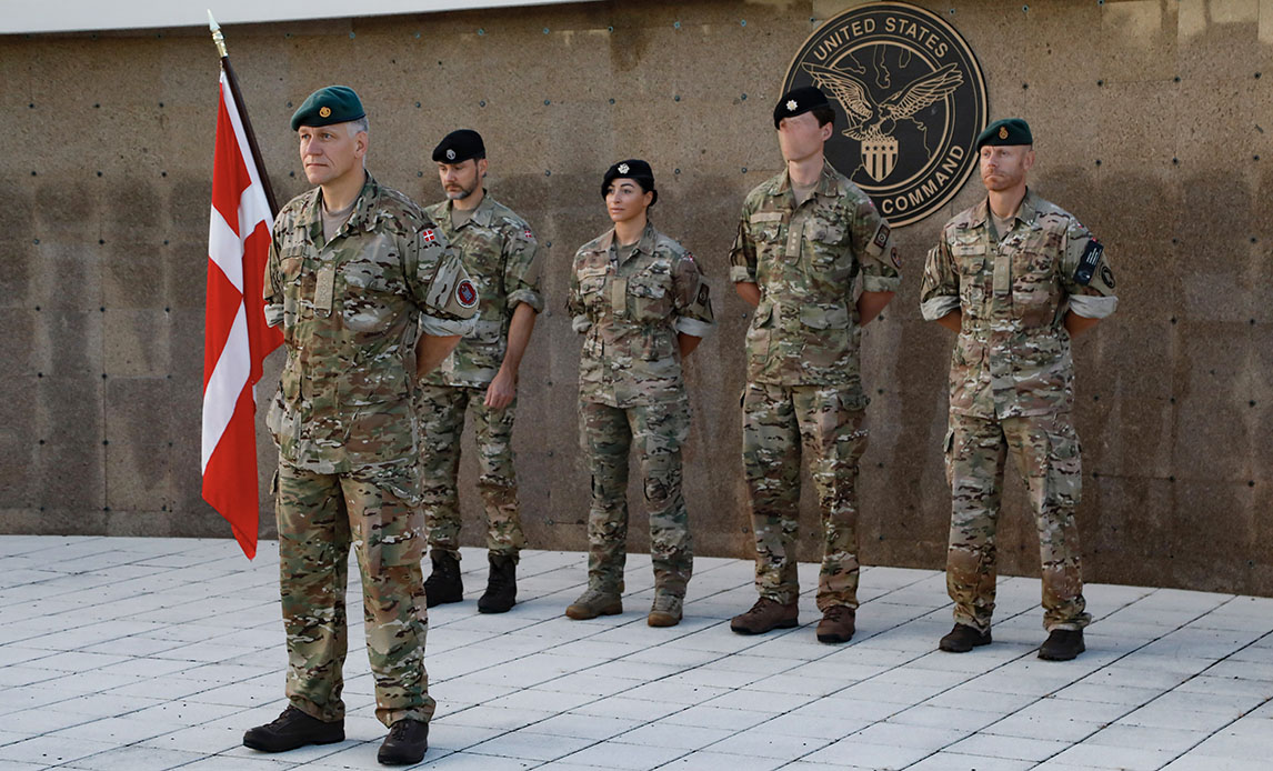 Flagdag ved US Central Command i Tampa, Florida.