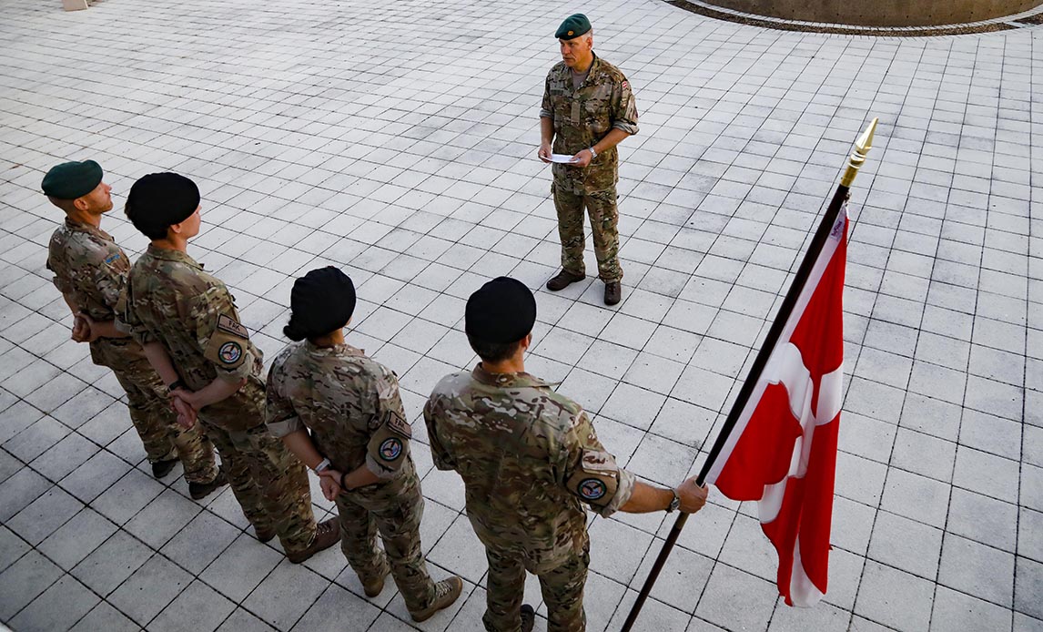 Flagdag ved US Central Command i Tampa, Florida.