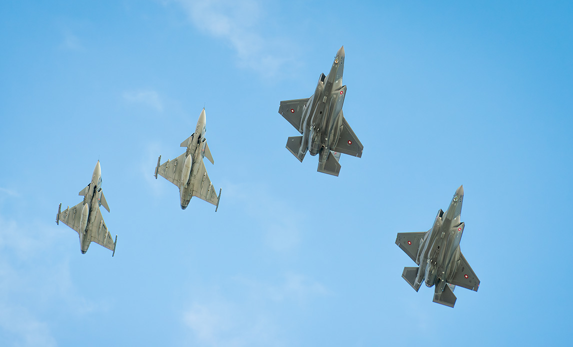 F-35 og Gripen over Kattegat