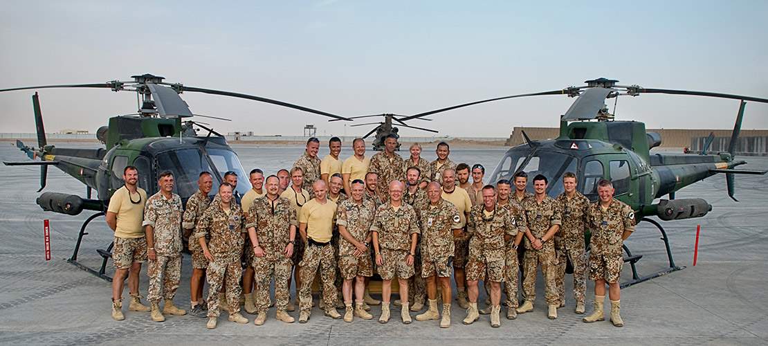 Hold 2 af helikopterdetachementet, som var udsendt til Helmandprovinsen i 2008.