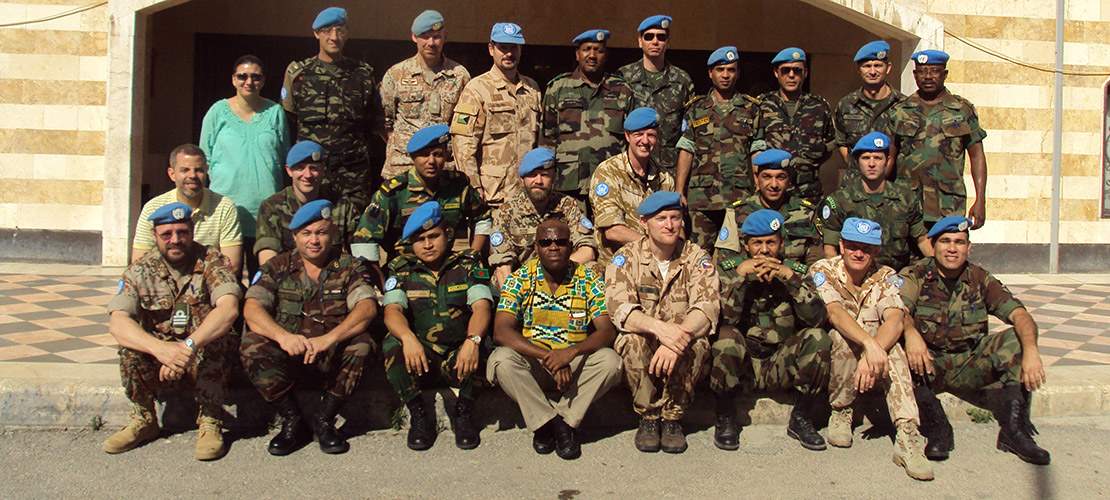 FN-observatørerne i Hama teamsite, som major Peter Dahl blev leder for.