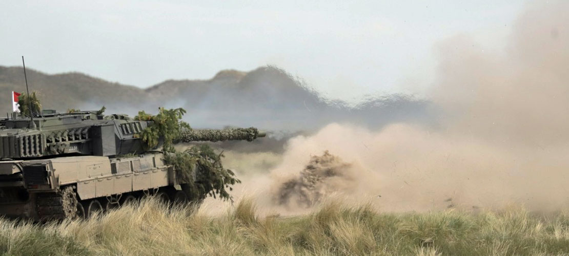 Leopard 2a7 ved skydeøvelse i Oksbøl