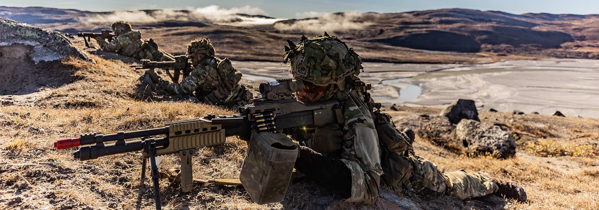 Soldater fra XIII under øvelser nær Kangerlussuaq i efteråret 2025