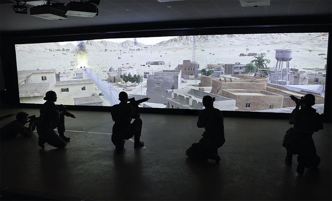 GSIMS har været en fast del af skydetræningen i Forsvaret siden 1990. Den er løbende blevet opdateret. Den version, der bruges i dag, består af et stort display med en 12 meter bred skærm og fem projektorer.