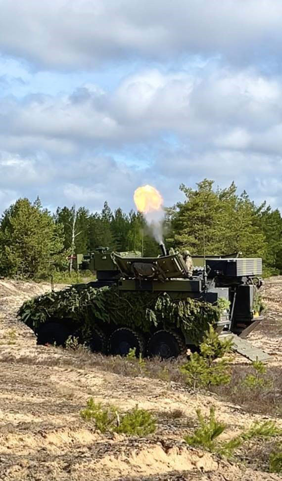 Afskydning af 120 mm morter