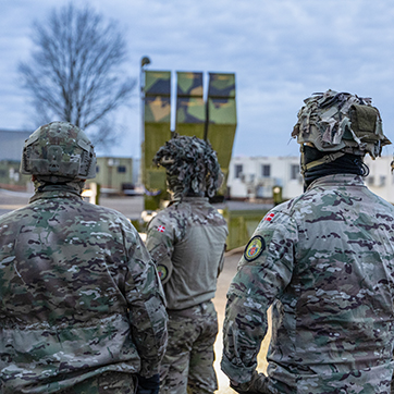 NASAMS - jordbaseret luftforsvar. Lanuncher og soldater fra Air Defence Wing.