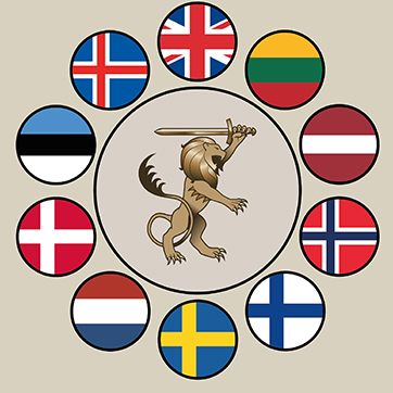 Opdateret JEF-logo med 10 lande