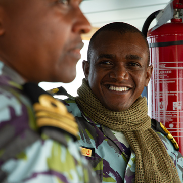 Kenyanske søofficerer under maritim uddannelse i Danmark