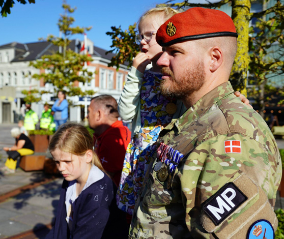 Ældre veteran på flagdagen i 2023 på Bornholm