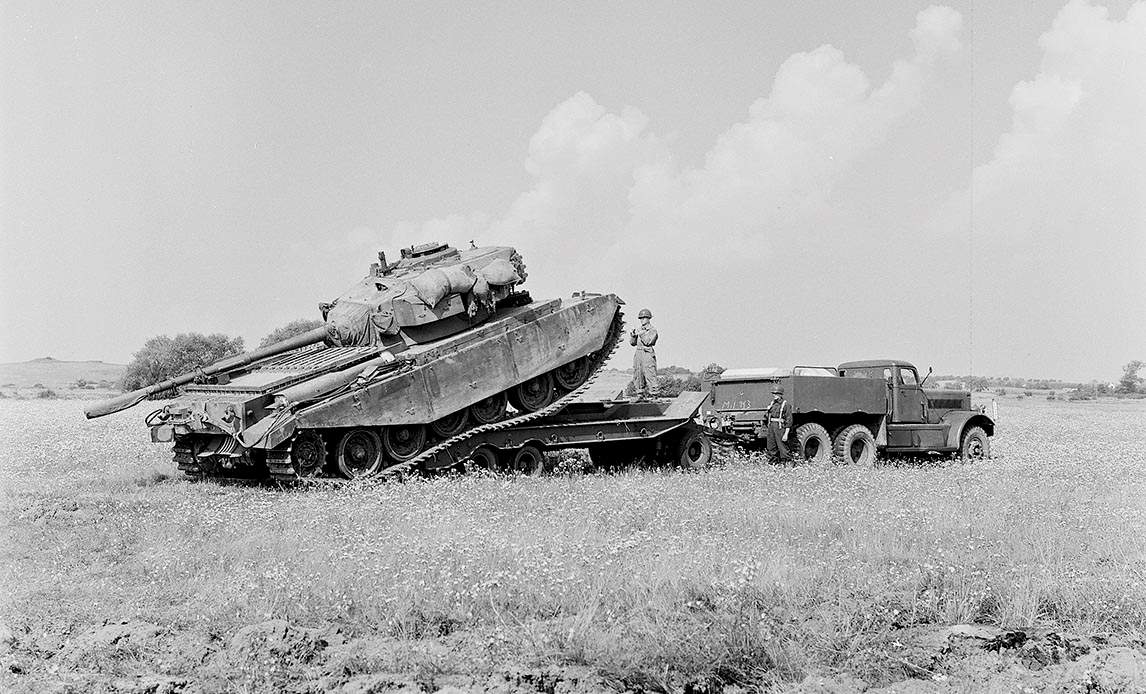 Tung transport med Centurion Kampvogn