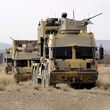Pansret lastbil fra Trænregimentet flyttet forsyninger i Afghanistan 2008