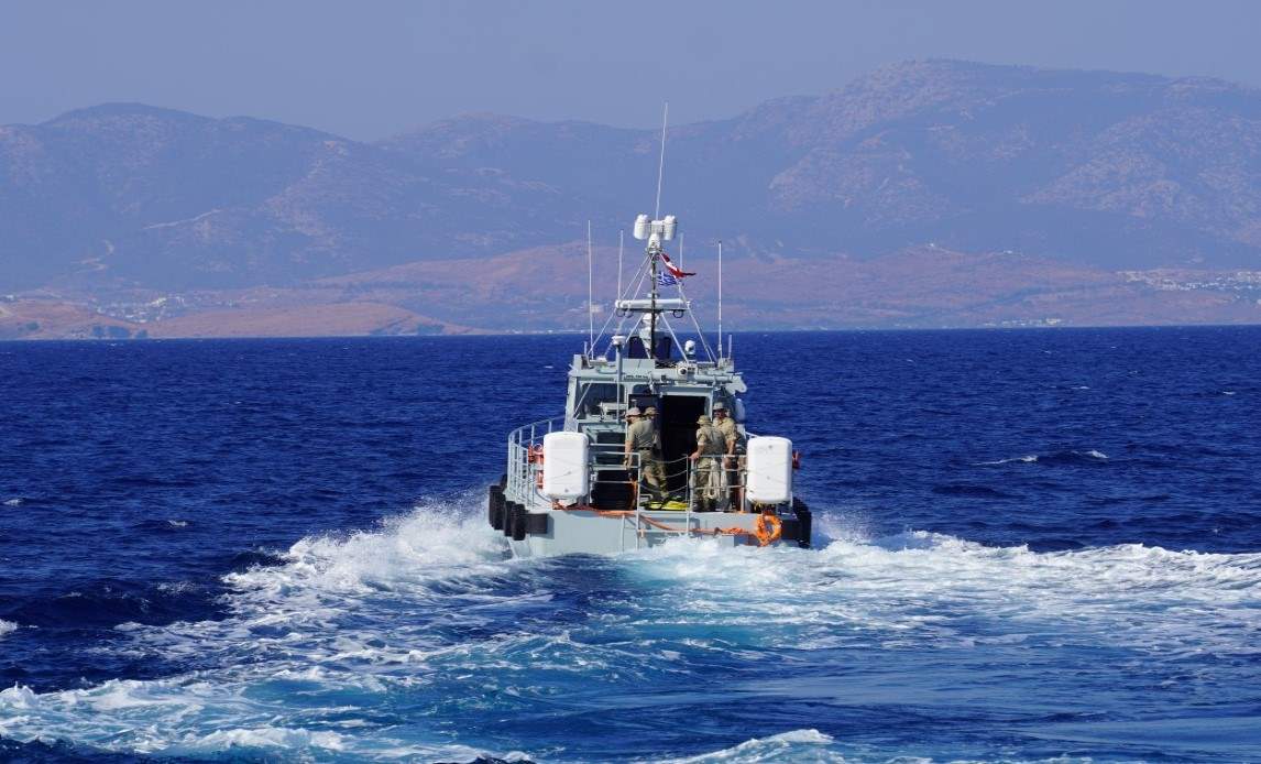 3. Eskadre patruljerer i det Græske øhav med fartøjerne VIKAR og STELLA POLARIS.