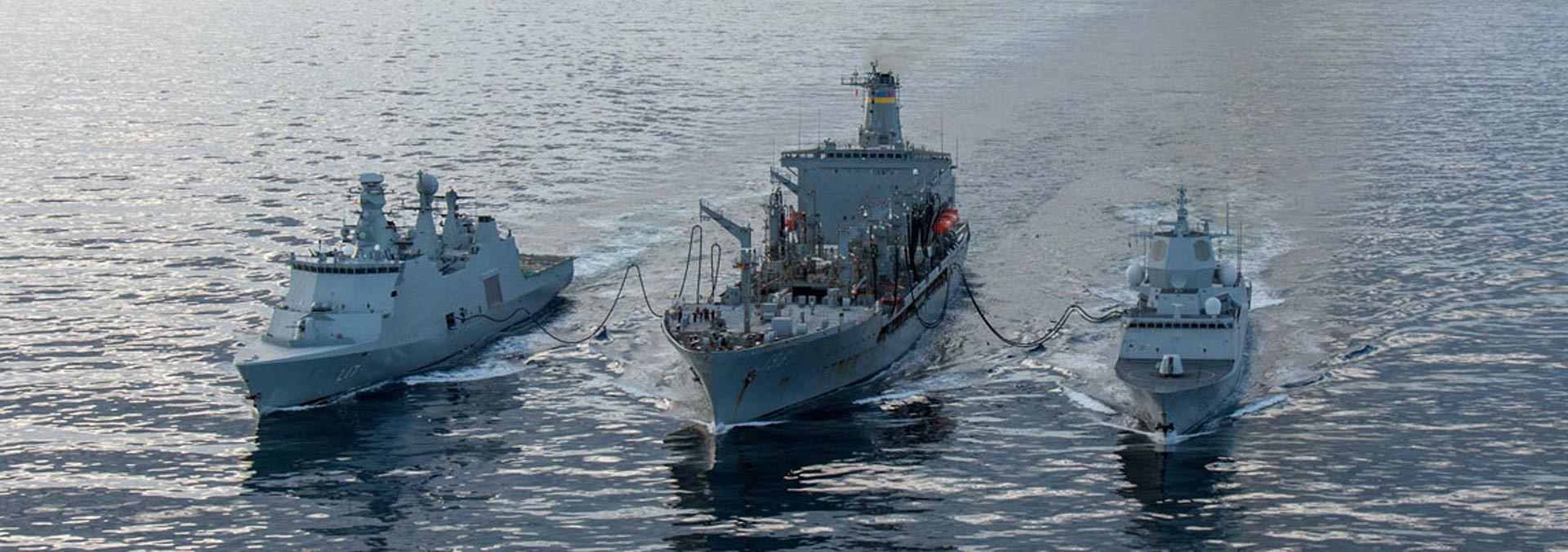 SNMG1 styrken under Replenishment At Sea 2018.