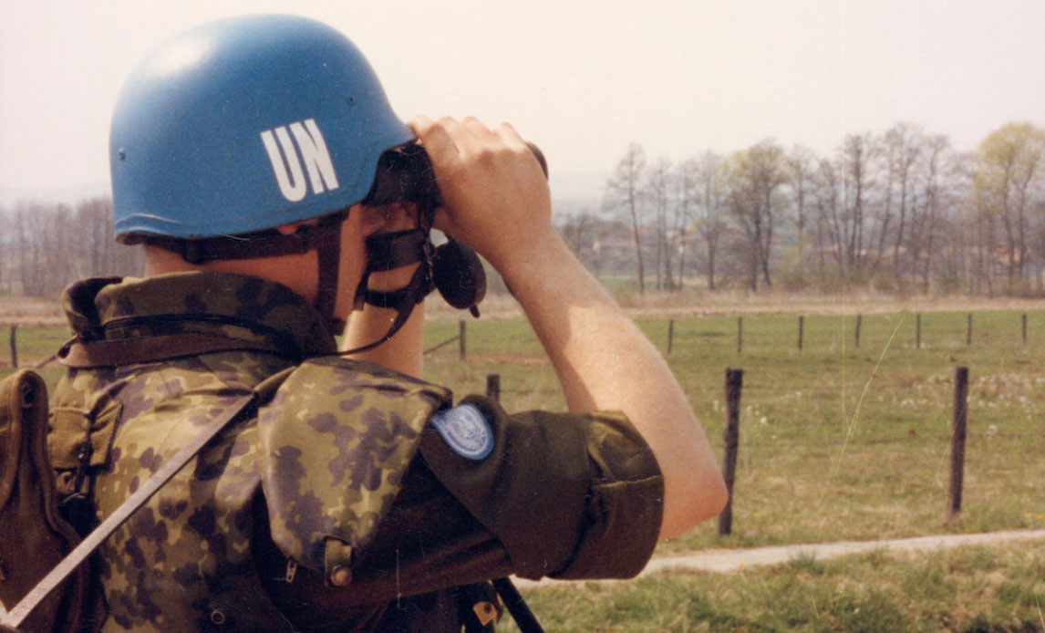 Hovedvagten ved den danske FN-styrke i Kroatien 1992.