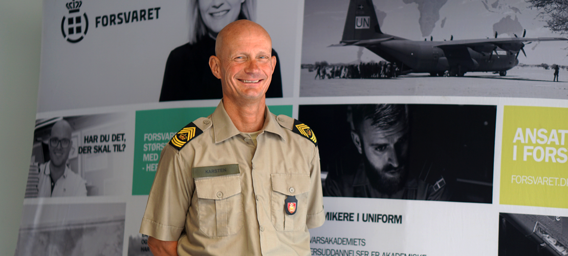 En af vores kolleger i Værnepligts- og rekrutteringsafdelingen, Karsten, til jobmesse.